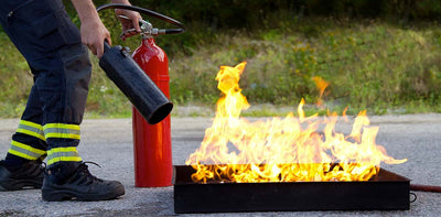 bac incendie pour formation extincteur